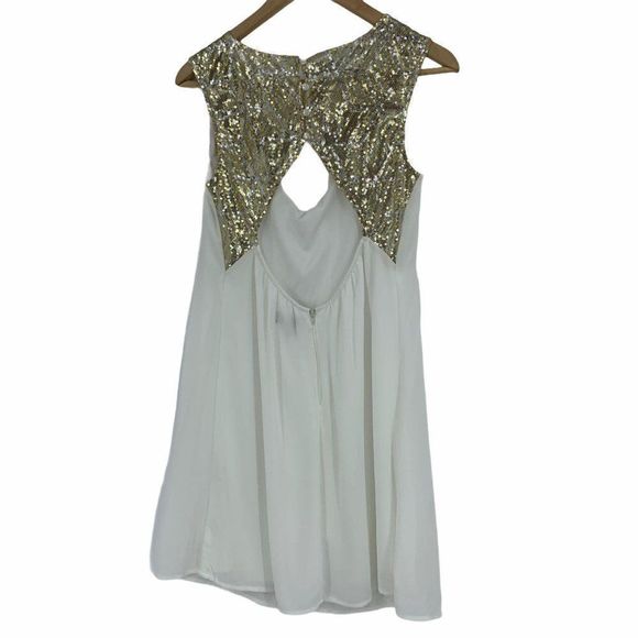 Sequin Hearts Dress Sz 5 S 9503 Cutouts Sequins - Picture 4 of 5